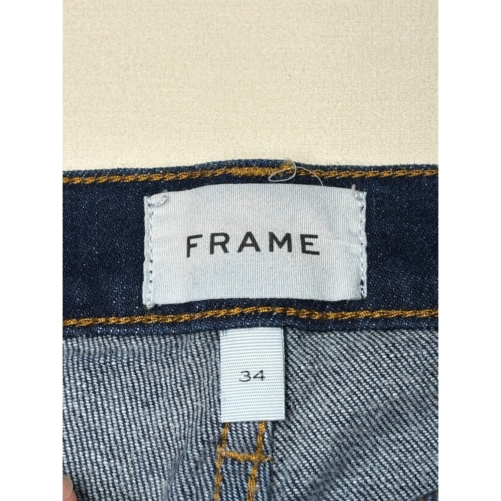 Frame LHomme Slim Jeans Mens 34X31 Baltic Dark Wash Blue Denim LMH0467 - Picture 3 of 12